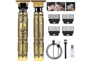 MOTOMOYO Hair Clippers Professional, Beard Trimmer Men Cordless Hair Trimmer Rechargeable Shavers with 4 Limit Combs Barber Kit, Gifts for Men