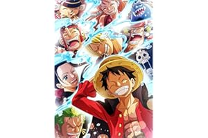 QENSPE One Piece Diamond Painting Broderie Peinture Diamant Kit Complet, Japonais Anime Diamant Painting Tableau 5D Rond pour Adulte Enfant Strass Dessin Decoration Chambre Murale (WX6222) 30x40cm