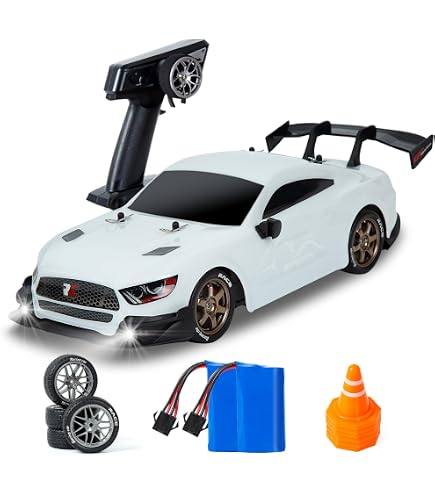 BORSTOYPRO rc Drift Car, 1:24 Auto Telecomandata 4WD Drift GT-RX7 Veicolo Ad Alta Velocità RC Drifting Car Con Acceleratore Proporzionale Completo Regali Giocattolo Per Ragazzi Bambini