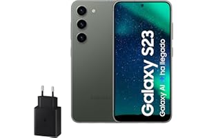 SAMSUNG Galaxy S23, 256GB + Cargador de 45W - Smartphone Android con IA, Teléfono Móvil Desbloqueado, Color Verde (Versión Española)
