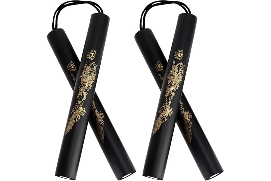 ZDNT 2 Pairs Foam Nunchucks,Safety Practice Nunchaku with Rope,Martial Arts Nunchucks,Foam Training Nunchucks Portable Training Nunchuck Foam Martial Arts Nunchucks for Kids and Beginners
