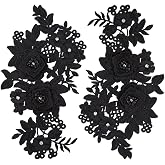 1 paio di perle di perle 3d fiore rosa pizzo applique ricamo corpetto applique per alterare
