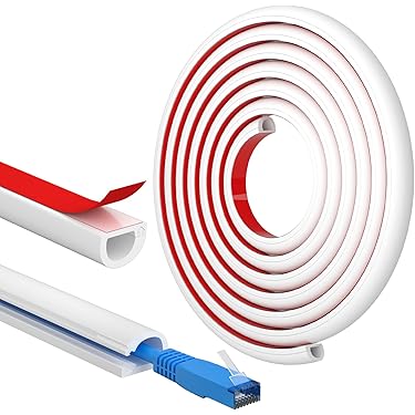 3m kabelgoot zelfsluitend en flexibel - Kabelgoot voor efficiënt kabelbeheer - Witte 3m kabelgoot zelfsluitend en flexibel - Kabelgoot voor efficiënt kabelbeheer - Witte