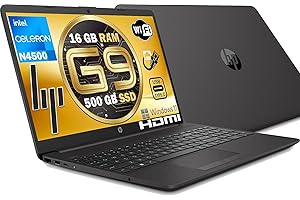 HP 250 G9 Notebook Portatile, RAM 16Gb DDR 4, Ssd Nvme 500GB Display HD 15.6", Intel 2 Core N4500 fino a 2,8 GHz, Wi-fi, 3 usb, webcam HD, Win 11 Pro 64 bit, Libre office, pronto All'uso