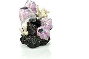 biOrb 46145 Sea Plant Ornament S rosa - elegante decoración de acuario con corales y rocas en diseño realista de 360 grados | para montar acuarios de agua dulce y marinos