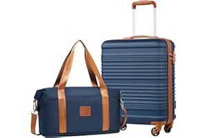 COOLIFE EasyJet Valise Cabine 55 x 40 x 20 et Bagage Cabine 45x36x20(30L), Bagages Cabine Bagage à Main Rigide avec Serrure TSA et 4 roulettes Jumelées Adapté Aux Voyages
