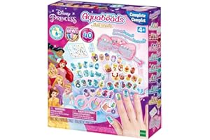 Aquabeads Nail Studio - Zestaw do manicure Princesses Disney, plastikowy, prostokątny, kreatywny - 35006