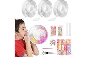BigKing Nano Tape Bubbles, zestaw bąbelków nano-taśmowych, samoprzylepna taśma nano, przezroczysta dwustronna taśma z cekinami, dla dzieci, DIY