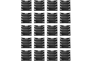 DUTIS LYNNRICK Caja de 20 soportes para pilas de 13,7 V 18650, color negro