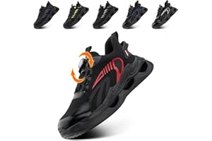 Loiston Scarpe Antinfortunistiche Uomo Donna Scarpe da Lavoro con Punta in Acciaio Scarpe Antinfortunistica Sportive Scarpe da Cantiere Leggere Scarpa Antinfortunistica Nero Blu Verde 37-47 EU