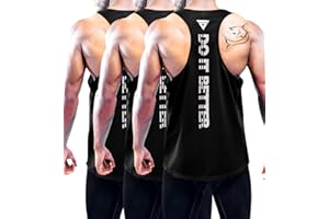 Boyzn 1 or 3er Pack Tank Top Herren, Sommer Ärmelloses T-Shirts Atmungsaktive Muskelshirts Achselshirts, Fitnessstudio Workout Tank Top Sport Unterhemd Gym Bodybuilding Sleeveless T Shirt für Laufen