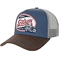 Stetson Riding Hot Rod Trucker Cap Women/Men - Baseball mesh Snapback, with Peak, Peak Spring-Summer Summer - One Size Small Brown-Blue