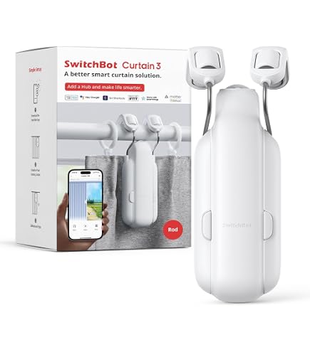 ACRIMO Rail de Rideau Motorisé, Kit de Rail Intelligent pour Rideaux avec Alimentation par Panneau Solaire et Prise Murale en Option, Longueur 4 Mètres ACRIMO Rail de Rideau Motorisé, Kit de Rail Intelligent pour Rideaux avec Alimentation par Panneau Solaire et Prise Murale en Option, Longueur 4 Mètres