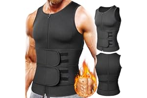 MAOAEAD Herren Body Shaper Taillentrainer Doppelgürtel Weste Shapewear Rückenstütze Abnehmen Korsett Sauna Fettverbrennung Fitness Tops