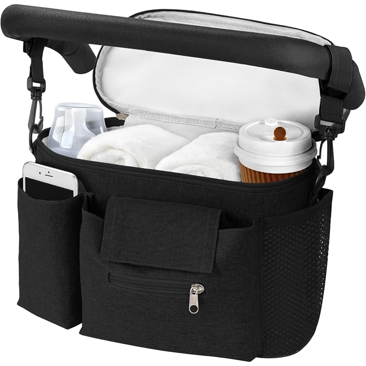 TNSRAY Organisateur Sac Poussette, Sac à provisions pour Poussette, Sac imperméable Universel pour Poussette, Organisateur Polyvalent, Filet de Rangement pour Poussette, Sac de Rangement, Blanc TNSRAY Organisateur Sac Poussette, Sac à provisions pour Poussette, Sac imperméable Universel pour Poussette, Organisateur Polyvalent, Filet de Rangement pour Poussette, Sac de Rangement, Blanc