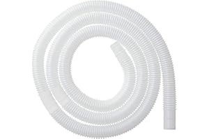 FSLLWGWG Poolschlauch 32mm Weiß 3m Schwimmbadschlauch, Schlauch Pool für Poolpumpe,Kunststoff Pumpenschlauch Kurz Saugschlauch, Universal Poolschlauch flexibler Wasserschlauch (Weiß)