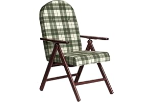 PALUPLUS Poltrona Reclinabile Campania, Misura 60x67x106 cm, Schienale Regolabile in 4 Posizioni, Struttura e Braccioli in Legno di Faggio, Sedia per casa, Portata 110Kg -191C (Verde Scozzese)