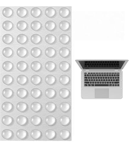 50 Clear Silicone Cabinet Door Bumpers - 10mm Diameter, Dot Hole Covers, Dampers
