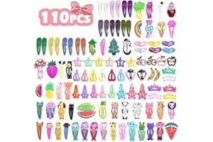 Barrettes Cheveux Enfants Fille Métaux Animaux - 110pcs Barrette Cheveux Femme Accessoires Barettes Pince Cheveux Petite Bebe Fille pour Cadeaux,Fêtes,Décorations Quotidiennes - BY VCOSTORE