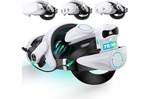 Elegamefy Akku Head Strap für Meta Quest 3/3S/2, Digitalen Display & Wechselbare Akku - Verlängerte Spielzei 3-4 Stunden, Verstellbares Dual-Knob VR Headstrap