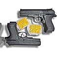 Sivsoft® Hand Gun Toy for Kids, PUBG-Inspired Pistol with 8-Round Reload, 6mm BB Bullets (50 Pcs), Guns & Darts Playset, Safe Plastic Toy Gun for Indoor & Outdoor Fun, Black (Pack of 2)