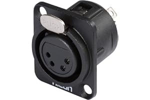 HICON Einbaubuchse XLR Buchse 4-pol D-Tap Schwarz | HI-X4DF-G