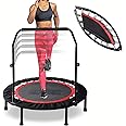 SKADE 40" Folding Mini Fitness Indoor Exercise Workout Rebounder Trampoline with Handle, Max Load 330lbs