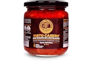 ATRACOM Pisto Casero TIERRA PALACIEGA [Pack 12 Tarros x 340 g] con Tomate de Los Palacios y Aceite de Oliva Virgen Extra Producto Vegano Sin Gluten y Sin Lactosa