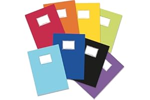 Papierdrachen 8 copertine di carta di alta qualità per bambini | DIN A4| motivo monocolore - protezioni per libretti ideali per la scuola - copertine per libretti 250g/m² - set numero 5