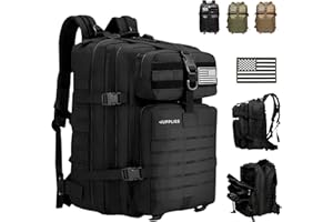 JUPPLIES Mochila Tactica Militar 45L/80L Impermeable Oxford 600D IPX5 con Sistema MOLLE y Cremalleras Reforzadas – Gran Capacidad para Crossfit, Gimnasio, Senderismo, Viajes o Supervivencia
