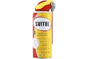 SVITOL Lubrificante Spray 400 ml con Cannuccia, Oli sintetici, Additivi anti-usura, Riduce attrito, Previene ruggine, paglierino, Trasparente