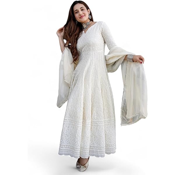 Indiase stijl party wear kurti met broek broek set kurta set voor vrouwen met dupatta, Bourgondië & Wit, S