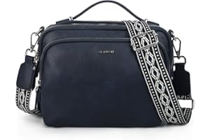 Gladdon Borsa a Tracolla da Donna con 3 Scomparti Capienti, Cinghie Regolabili e Rimovibili in Tessuto Jacquard alla Moda