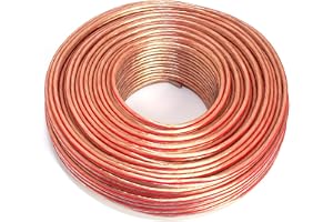 Högtalarkabel 2 x 2,50 mm2 – 50 m – transparent – CCA – ljudkabel – boxkabel