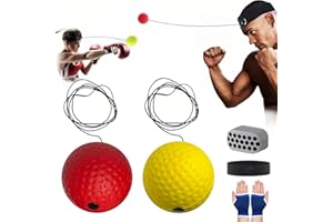 HORREX Reflex Ball,Palla Riflessa da Boxe,Palla da Boxe Riflessa,Set di Palline da Boxe,Attrezzatura da Boxe Palla da Boxe Ideale per velocità di Reazione e Coordinazione Occhio Mano