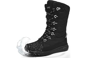 Schuvox Winterstiefel Damen Wasserdicht Bequem Schneestiefel Warme Gefüttert Wasserfest Winterschuhe Rutschfest Leicht Winter Boots für Wander Trekking Freizeit Snow Stiefel Halbhoch 37-42EU