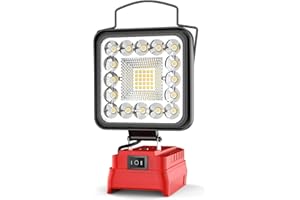 Dorehouse Akku Lampe für PXC 18V Akku, 48W 4800LM Led Arbeitsleuchte mit 2 USB für Camping, Autoreparaturen（Ohne Akku）