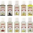 Puramio Culinary Liquid Food Essence, 50ml Each (Pack of 10)- Vanilla, Rose, Pineapple, Orange, Lemon, KHUS, Saffron, Pista, Mango, Chocolate