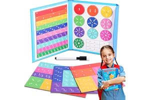 AMDZGLB Bruchrechnen Magnete Montessori Lernspielzeug Magnetic Spiel Arithmetisches Bruchstreifen Material, Bruchrechnen Spiel Geschenke zur Einschulung
