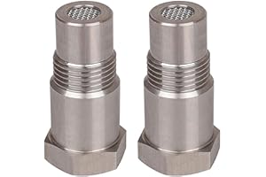 ANBOO Emulatore Sonda Lambda 2 pezzi di Prolunga Sensore di Ossigeno M18 x 1,5 mm, Konuooer Filtro O2 Sensore di Ossigeno Sonda Lambda Adattatore 45 mm per Auto Filettatura Adattatore