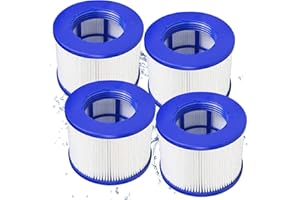 TTOKGZG Filterkartuschen für aufblasbares Spa, Filter für Spa Zubehör Clever Spa Filter 75 * 100 mm Höhe 75 mm, Filter spa für Aquaparx (4 Stücke)