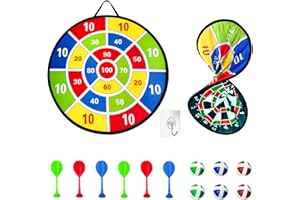 YJSDDNTY Diana de Doble Cara con Pelotas, Juego de Lanzamiento al Aire Libre,Juguete Plegable, Regalos para Fiestas de diversión Deportiva en Interiores/Exteriores para niños3-12 Niños y niñas