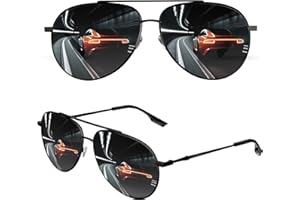 LUENX Sunglasses for Men Women Polarized Lens Driving Glasses - UV 400 Protection Fashion Pilot Style 60MM