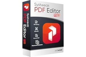 Systweak PDF Editor - Software para Windows - 1 PC, 1 año | Ver, Crear, Editar, Proteger y Firmar PDFs | Fusionar y Dividir (Solo entrega por correo electrónico - en 2 horas, Sin CD)