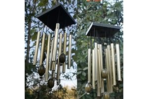 Yushu - 1 campanelli a vento grandi in rame, campanelli a vento all'aperto, giardino, decorazione per la casa, per giardino, patio, cortile e cortile
