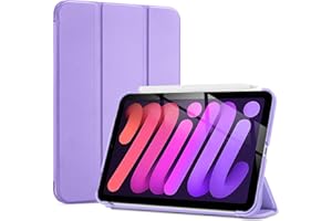 ProCase Smart Case for iPad Mini 7 (A17 Pro 2024)/ Mini 6 2021 8.3 Inch, Hard Back Cover for iPad Mini 7th/6th Generation A2995/A2996/A2993/A2567/A2568/A2569 -Purple