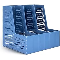 Porte-revues Pliable A5 - 4 Compartiments - Bureau Ou école