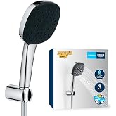 GROHE Vitalio Comfort 110 El Duşu Seti, 110mm Kare 3 Akışlı, Masaj, Yağmur ve Jet Duşu, Duş Başlığı Tutucu, 1750mm Duş Hortum