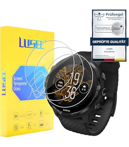 BROTECT Glas Screen Protector voor Suunto 9 Schermbeschermer [9H Hardheid, Beschermglas-Folie niet Gehard Glas