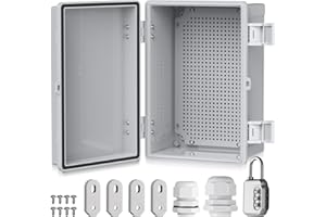 EYPINS Wodoszczelna skrzynka rozdzielcza IP67, puszka przyłączeniowa, wodoszczelna obudowa z tworzywa sztucznego ABS, zewnętrzna skrzynka zasilająca, skrzynka elektryczna z akcesoriami montażowymi, 30